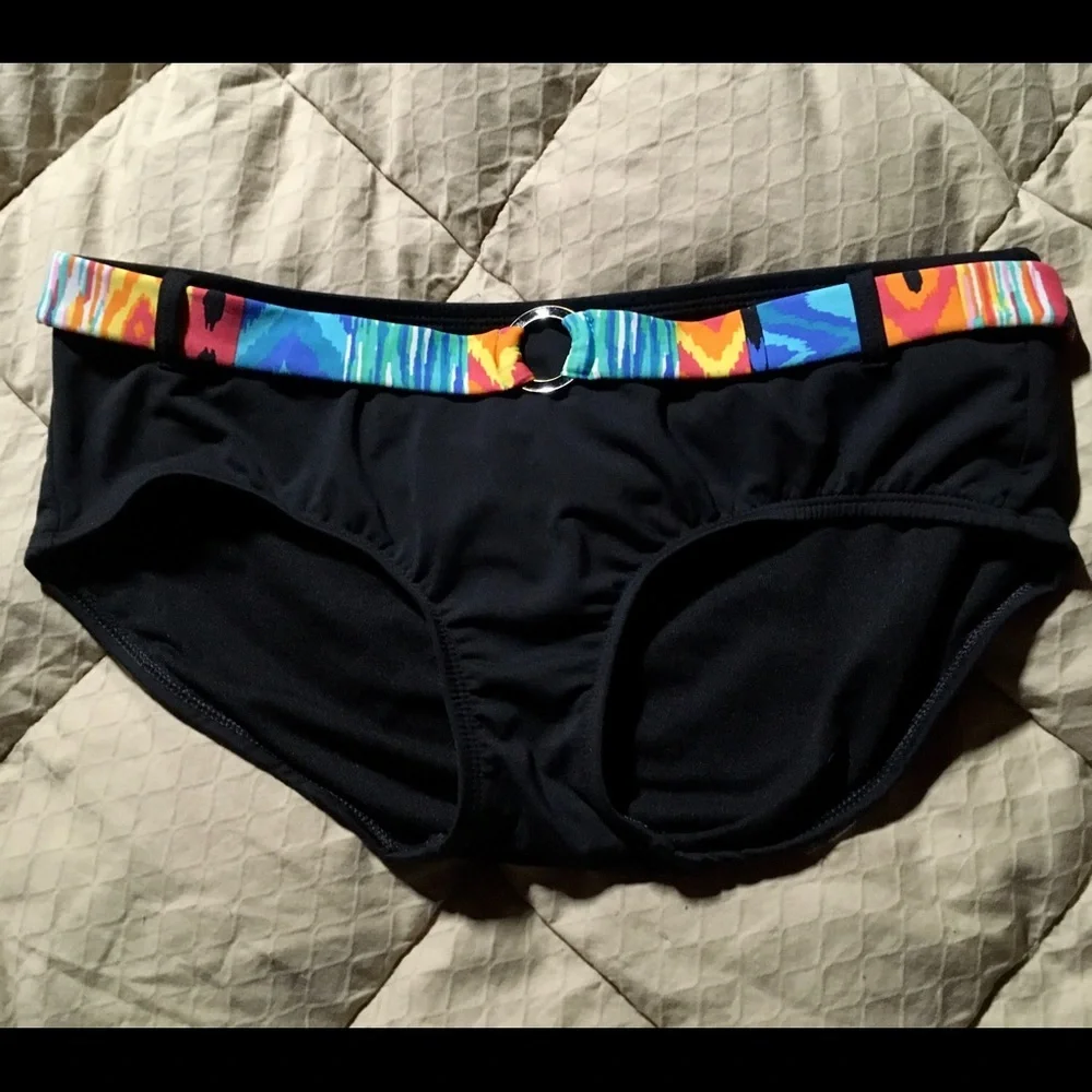 🌴Anne Cole Signature swim bottoms w/colorful belt